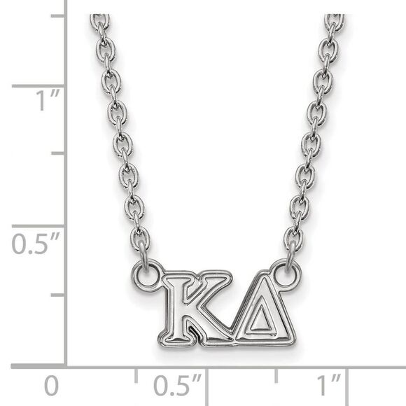 Sterling Silver Kappa Delta Medium Necklace - Picture 2 of 6